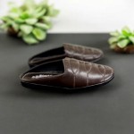 Coour style half shoes choclate