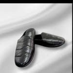 Coour style half shoes black