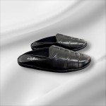 Coour style half shoes black